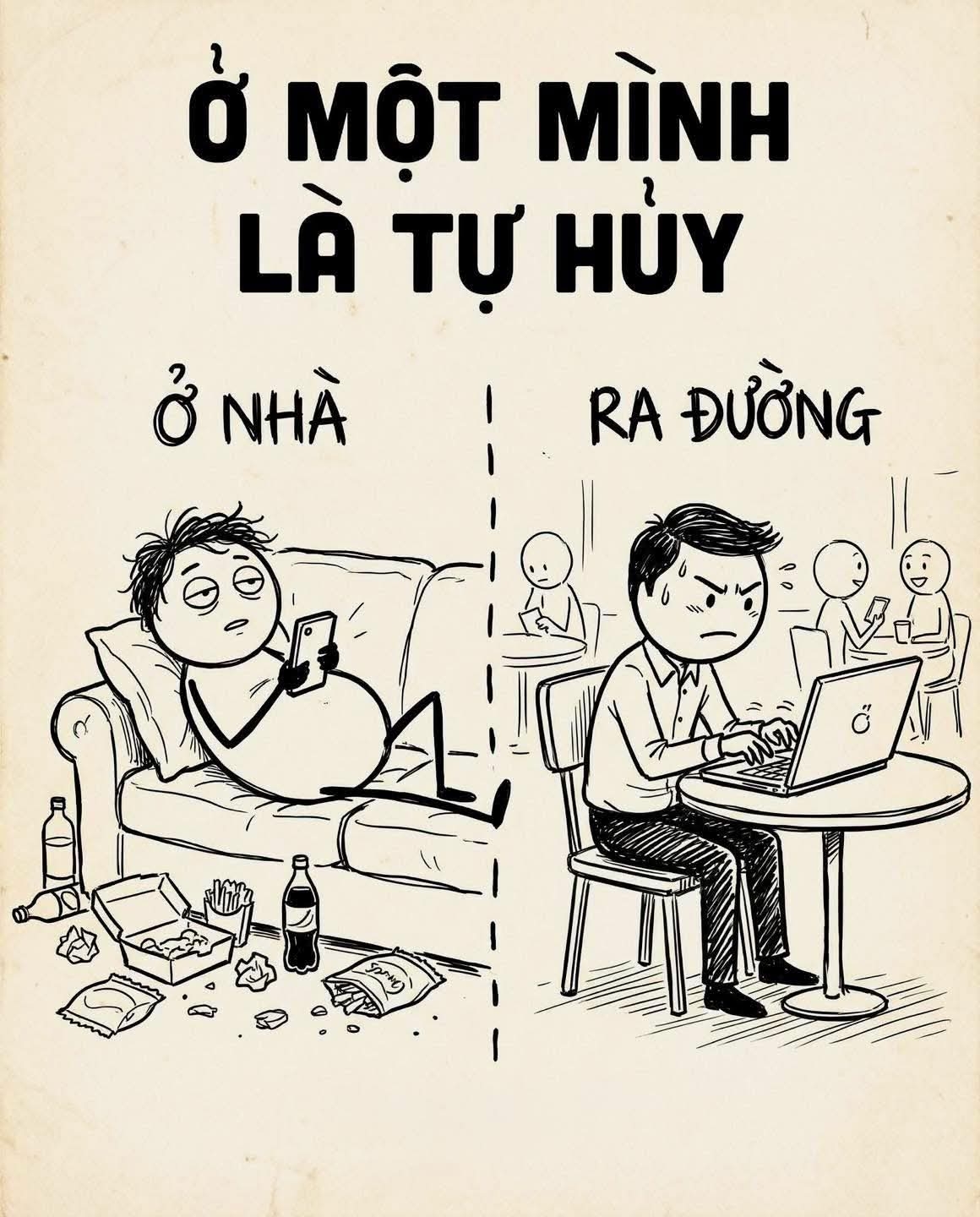 BẠN KHÔNG LƯỜI. BẠN CHỈ ĐANG Ở MỘT MÌNH QUÁ NHIỀU.